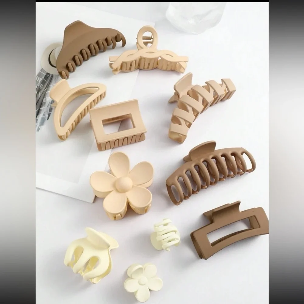 Brown Women's Hair Claw Clips
